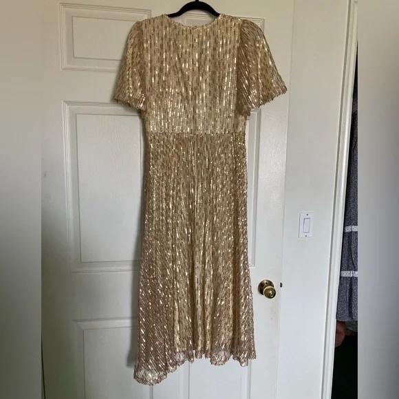 Ivy City Co “Goldie” —Elegant Gold Evening Dress - Picture 3 of 4